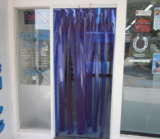 coloured plastic door strips blue thumbnail
